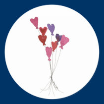 Balloon Hearts Sticker stickers