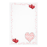 Balloon Hearts with Little Hearts Custom Stationery
