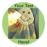 Balloon, Heated Smile! Round Sticker