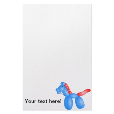Balloon horse stationery by laly_sb