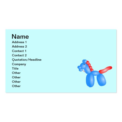 Balloon_Horse_Vector_Clipart Business Card