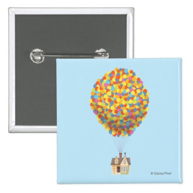 Balloon House from the Disney Pixar UP Movie 2 Inch Square Button
