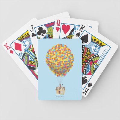 Balloon House from the Disney Pixar UP Movie Bicycle Playing Cards