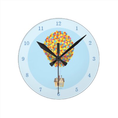 Balloon House from the Disney Pixar UP Movie Round Clock