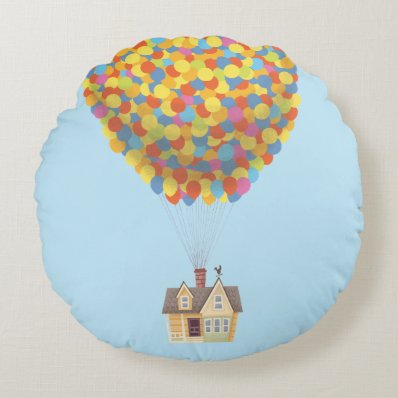 Balloon House from the Disney Pixar UP Movie Round Pillow
