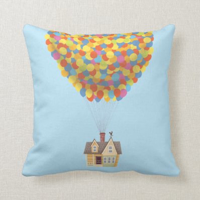 Balloon House from the Disney Pixar UP Movie Throw Pillow