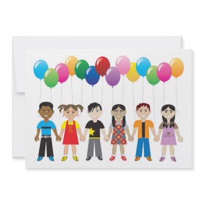 Balloon Kids Custom Invites by BasheeraDesigns