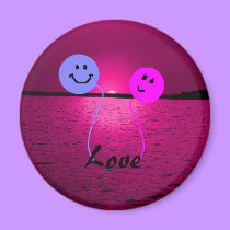 Balloon Love - magnet by Horseshoes3 Balloon Love - magnet