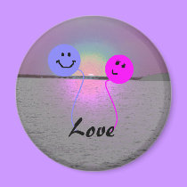 Balloon Love - magnet by Horseshoes3 Balloon Love - magnet