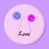 Balloon Love - magnet by Horseshoes3 Balloon Love - magnet
