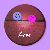 Balloon Love - magnet by Horseshoes3 Balloon Love - magnet