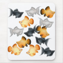 Balloon Mollies Tropical Fish Mousepad by twopurringcats Balloon Mollies Tropical Fish Mousepad