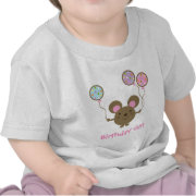 Balloon Mouse Birthday Girl T-Shirt shirt
