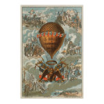 antique, balooning, image, vintage, baloon, print,