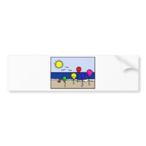 Balloon People at the Beach bumper stickers