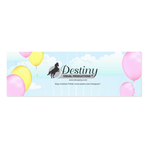 Balloon Sky Thanks Business Cards (back side)