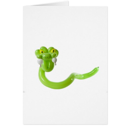 Balloon snake card