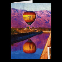 Balloon, Sunset, Palm Springs, California cards