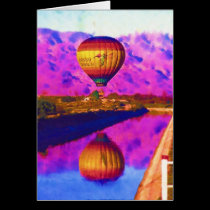 Balloon, Sunset, Palm Springs, California cards