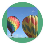 Balloon swirl and zigzag round stickers