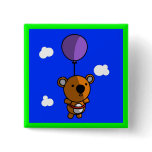 Balloon Teddy Bear Button