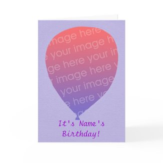 Balloon template, birthday party invitation cards card
