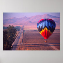 Balloon view at sunrise print