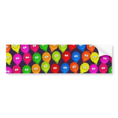 Balloon Wallpaper Bumper Sticker by prawny