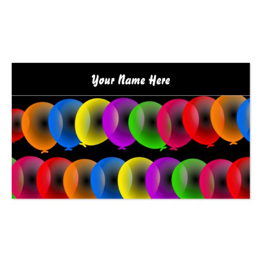 Balloon Wallpaper, Your Name Here Business Card (front side)