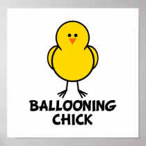 Ballooning Chick Print