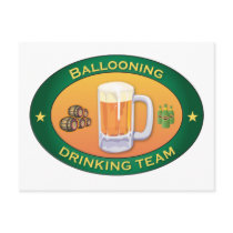 Ballooning Drinking Team Post Cards