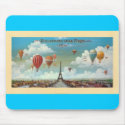 Ballooning Over Paris Print 1890 mousepads