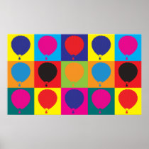 Ballooning Pop Art Poster