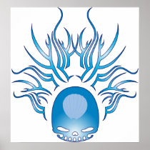 Ballooning Skull Poster