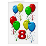 balloons 08 years card