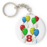 balloons 08 years key chain