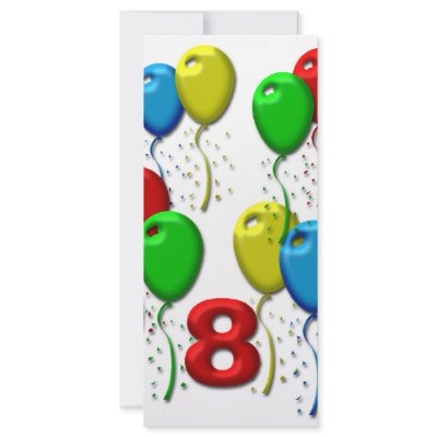 balloons 08 years rack card design by fotowino