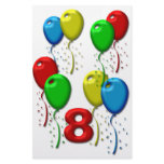 balloons 08 years stationery