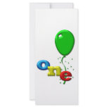 balloons 1 year old rack card design