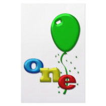 balloons 1 year old stationery