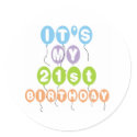 Balloons 21st Birthday stickers by birthdayTshirts Balloons 21st Birthday stickers