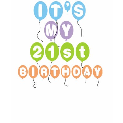 Balloons 21st Birthday Tee Shirt by 21stbirthday