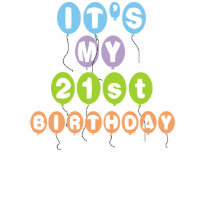 Balloons 21st Birthday t-shirts