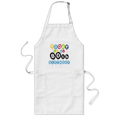 Balloons 80th Birthday Aprons by birthdayTshirts