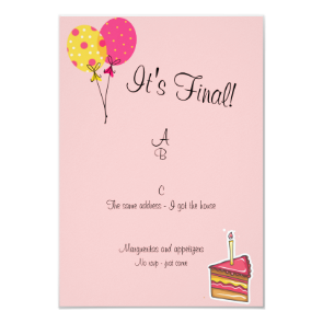 Balloons and Cake Divorce Party Invitation Balloons and Cake Divorce Party Invitation