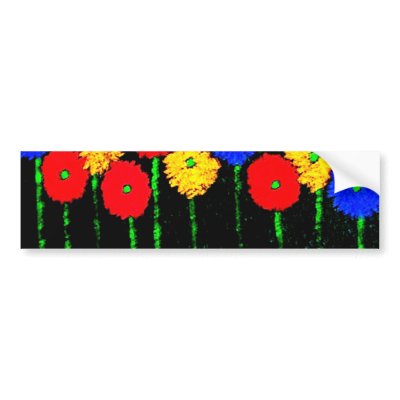 Balloons and Flowers Bumper Stickers by INTHEPRESENT