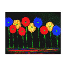 Balloons and Flowers kids Party Planner Postcard