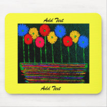 Balloons and Flowers Mousepad by INTHEPRESENT Balloons and Flowers Mousepad