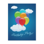 Balloons Birthday Party invitation Post Card
