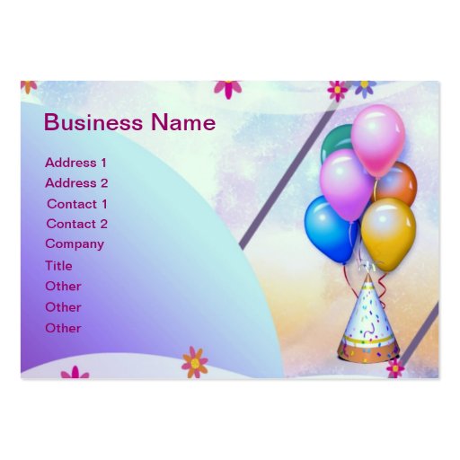 Balloons Business Cards (front side)